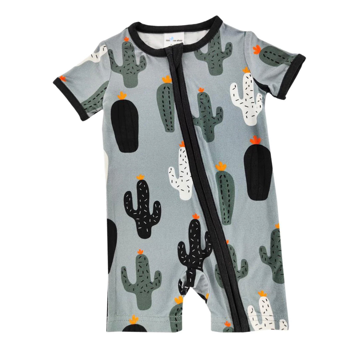 Cactus Bamboo Short Romper - 0-3M