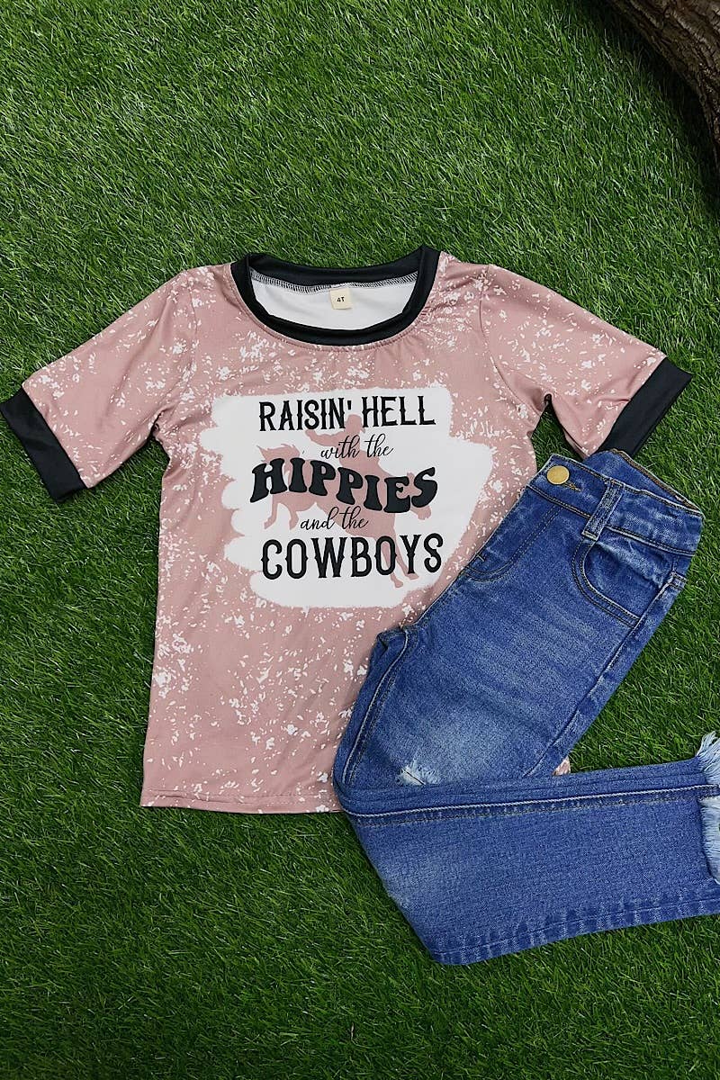 Raisin' Hell With the Hippies and the Cowboys Shirt