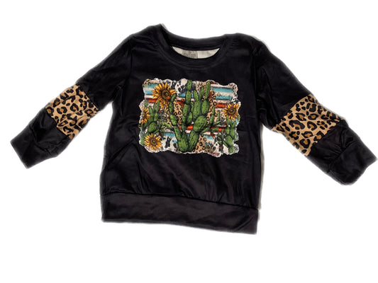 Leopard Cactus Long Sleeve Shirt - 12-18M