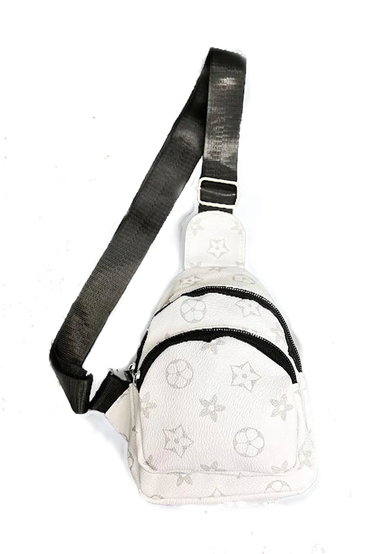 Boujee White & Gray Toddler Crossbody Bag