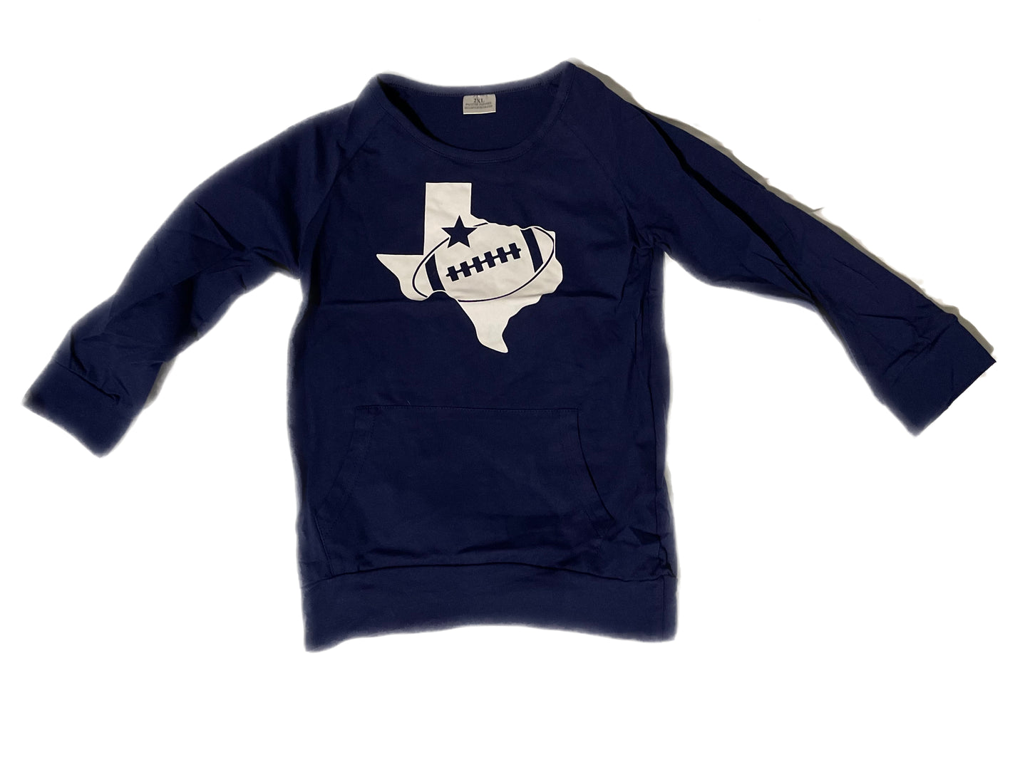 Blue Texas Football Sweater w/ Pocket