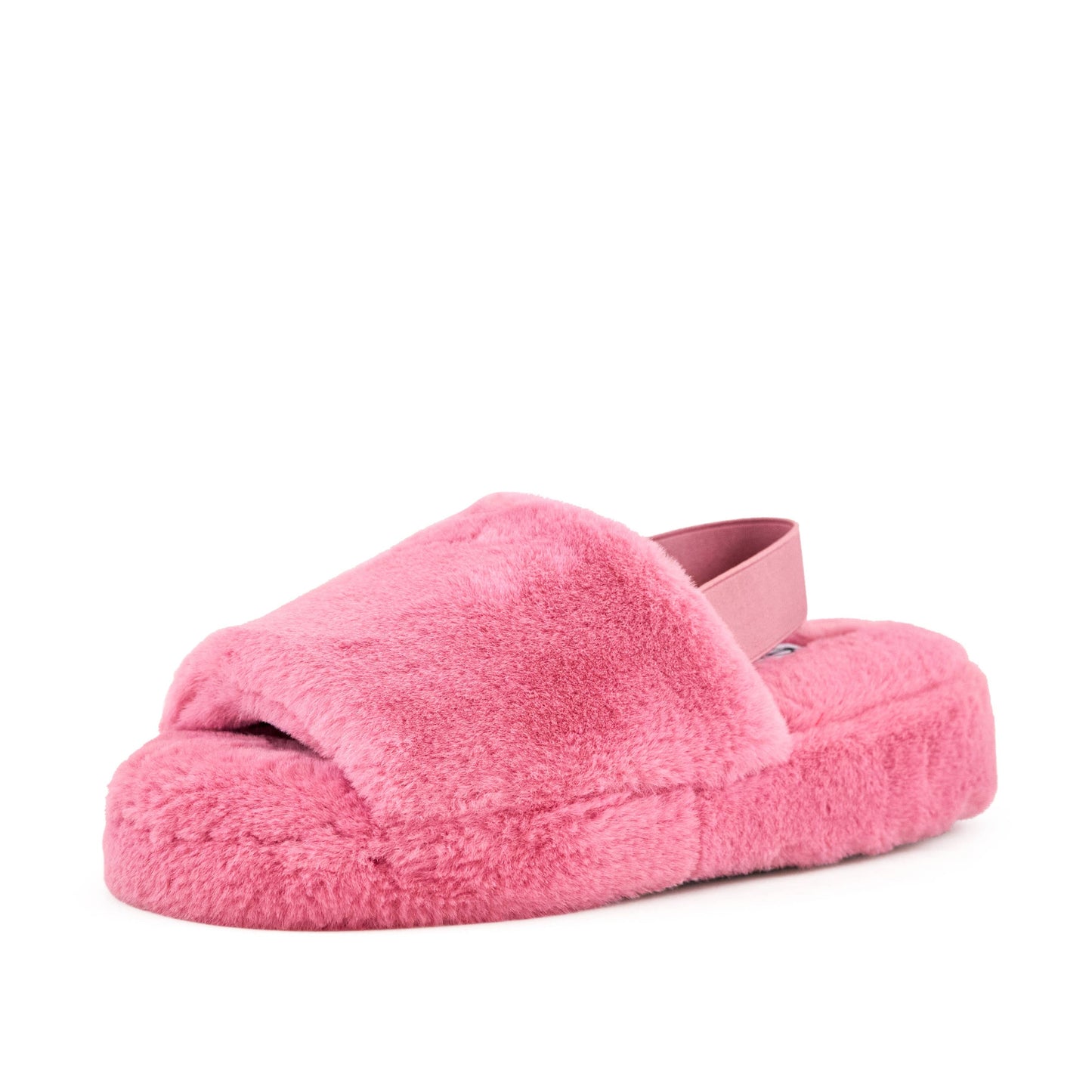 Faux Fur Slippers - Pink